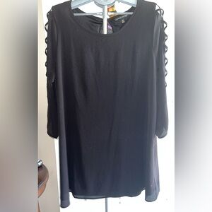 Black Dress with Unique Sleeve Design